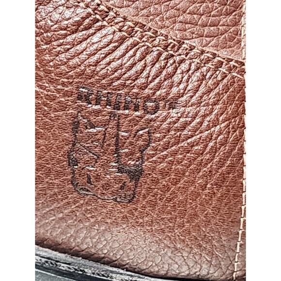 Rhino Leather Work Roper Brown Size 10 Pull On Wellington main image 4